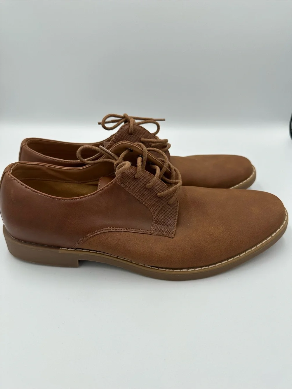 JF J Ferrar Sterling Men’s Dress Shoes Brown Lace Up Oxford Derby Size 9.5 M